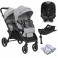Joie Evalite Duo Tandem (Gemm) Travel System and Base - Grey Flannel
