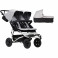 Mountain Buggy Duet V3 Twin Pushchair & Duet Plus Carrycot - Silver