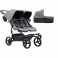 Mountain Buggy Duet Luxury Twin Pushchair With Carrycot Plus - Herringbone