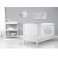 Babylo 3pc Sienna Cot Bed 3pc Nursery Furniture Room Set with Maxi Air Cool Mattress  - White