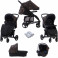 My Babiie MB200+ Travel System with Carrycot - Black & Rose Gold