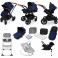 Ickle bubba Stomp V3 Black (Galaxy) 12pc Everything You Need Travel System Bundle - Navy