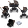 Ickle Bubba Moon 3 in 1 (Black Chassis) Travel System - Copper..