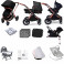 Ickle Bubba Special Edition Stomp V4 37 Piece (Galaxy) Everything You Need Travel System Bundle (With Base) - Midnight