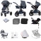 Ickle Bubba Special Edition Stomp V4 37 Piece (Galaxy) Everything You Need Travel System Bundle (With Base) - Blueberry