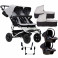 Mountain Buggy Duet V3 Double Travel System & 2 Carrycots - Silver
