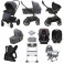 Joie Chrome DLX (Gemm & Every Stage Car Seat) Everything You Need Travel System Bundle with Carrycot - Pavement