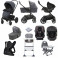 Joie Chrome DLX (i-Gemm2 & Every Stage Car Seat) Everything You Need Travel System Bundle with Carrycot - Pavement