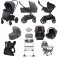 Joie Chrome DLX (i-Snug & Every Stage Car Seat) Everything You Need Travel System Bundle with Carrycot - Pavement