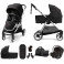 Mamas & Papas Flip XT2 7pc Essentials (Gemm Car Seat) Travel System with Carrycot - Black