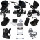 ickle bubba Stomp V2 (Silver Frame) All In One (Astral) Everything You Need Travel System Bundle - Black