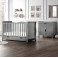 Puggle Prestbury Classic Deluxe Sleigh 4pc Nursery Furniture Set with Drawer - Grey