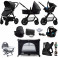 Kinderkraft Moov 3in1 (Mink Car Seat) Everything You Need Travel System Bundle with Carrycot - Black