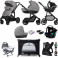 Kinderkraft Prime Lite 3in1 (Mink Car Seat) Everything You Need Travel System Bundle with Carrycot - Grey