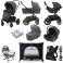 Joie Chrome DLX (I-Snug Car Seat) Everything You Need Travel System With Carrycot Bundle - Pavement / Coal