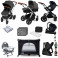 Ickle bubba Stomp V3 All In One i-Size (Mercury Car Seat) Travel System & ISOFIX Base Bundle - Graphite Grey / Silver