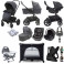 Joie Chrome DLX (i-Snug & i-Venture Car Seat) Everything You Need Travel System With Carrycot and ISOFIX Base Bundle - Pavement / Coal