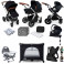Ickle bubba Stomp V3 All In One i-Size (Mercury Car Seat) Travel System & ISOFIX Base Bundle - Black / Silver