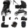 Mamas & Papas Flip XT2 9pc Essentials (Gemm 0+ & Lockton 0+123 Car Seat) Travel System with Carrycot - Black