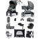 Mamas & Papas Flip XT2 12pc Essentials (Gemm Car Seat) Everything You Need Travel System Bundle with Carrycot & ISOFIX Base - Fossil Grey