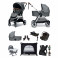 Mamas & Papas Flip XT2 (Gemm Car Seat) Everthing You Need Travel System Bundle with Carrycot & ISOFIX Base - Fossil Grey
