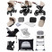 Ickle bubba Stomp V3 Silver (Galaxy) 14pc Everything You Need Travel System Bundle - Sand