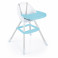 Compact Baby Toddler Highchair - White & Blue