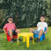 Kids 3 Piece Indoors & Outdoors Table & Chairs Set - Multicoloured