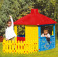 Kids Indoor/Outdoor Playhouse with Fence - Multicoloured