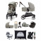 Mamas & Papas Flip XT2 10pc Essentials (Gemm Car Seat) Everything You Need Travel System Bundle with Carrycot - Sage Green