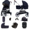Mamas & Papas Flip XT2 8pc Essentials (Gemm 0+ & Lockton 0+123 Car Seat) Travel System with Carrycot - Navy