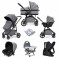 Ickle Bubba Moon 3 in 1 Travel System Bundle - Grey