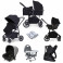 Ickle Bubba Moon 3 in 1 Travel System Bundle - Black