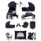 Mamas & Papas Flip XT2 9pc (Gemm 0+ + Lockton 0+123 Car Seat) Everything You Need Travel System Bundle with Carrycot - Navy 