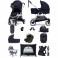 Mamas & Papas Flip XT2 12pc Essentials (Gemm 0+ & Lockton 0+123 Car Seat) Everything You Need Travel System Bundle with Carrycot - Navy