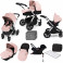Ickle bubba Stomp V3 Silver All In One Travel System & Isofix Base - Pink