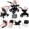 Ickle bubba Stomp V3 Black All In One Travel System & Isofix Base - Pink/Black