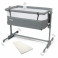 Puggle Sleepy Bedside Crib with Rocking, Lights, Sound & Fitted Sheet - Graphite Grey