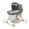 Puggle Sleepy Luxe Crib, Side Crib & Moses Basket with Rocking Feature - Graphite Grey