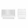 Snuz SnuzKot Luxe 4 Piece Cot Bed Nursery Furniture Room Set With Skandi Dresser & Free Maxi Air Cool Mattress - White