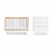 Snuz SnuzKot Skandi 4 Piece Cot Bed Nursery Furniture Room Set With Dresser & Free Maxi Air Cool Mattress - Grey