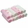 4baby Cotton Muslin Squares (12 Pack) Mixed Designs - Pink