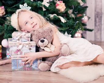 Child with lots of presents